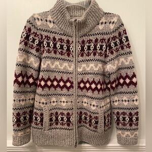 L.L. Bean 100% Lambswool Full Zip Cardigan Size Extra Small